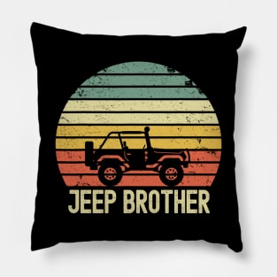 Jeep Brother Vintage jeep Pillow