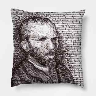 Typewriter Art: Vincent Van Gogh Pillow