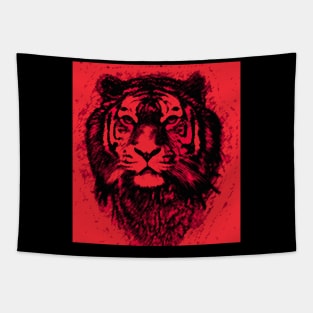 Tiger Red Head 02 Tapestry