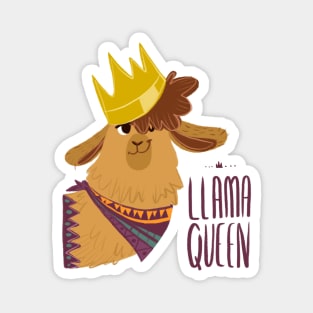 Llama Queen Magnet