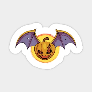 Pumpkin Bat Magnet
