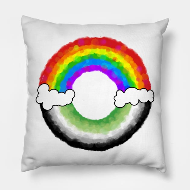 Rainbow aro Pillow by Art by Veya