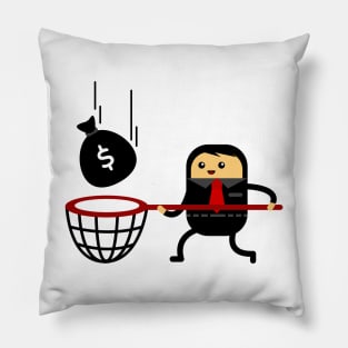 Kawaii Businessman Catch Money Pillow