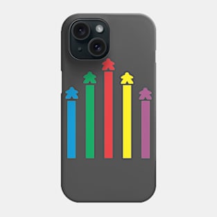 Rainbow Meeple Rocket Phone Case