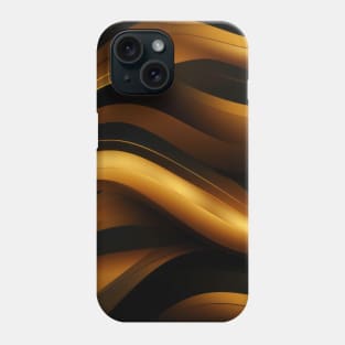 Golden Harmony: Abstract Stripes in Luxe Gold Phone Case