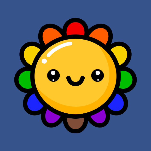 Happy Rainbow Flower by Ms.Chip