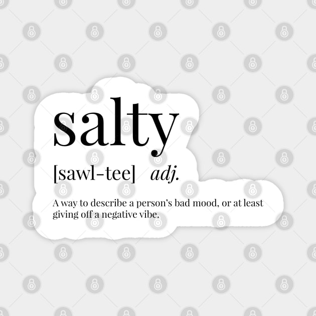 What does store salty mean