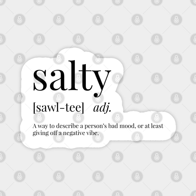 Salty Definition Magnet by definingprints