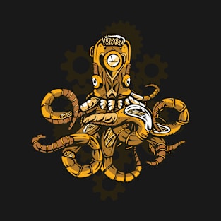 Steampunk Octopus Retro Look T-Shirt