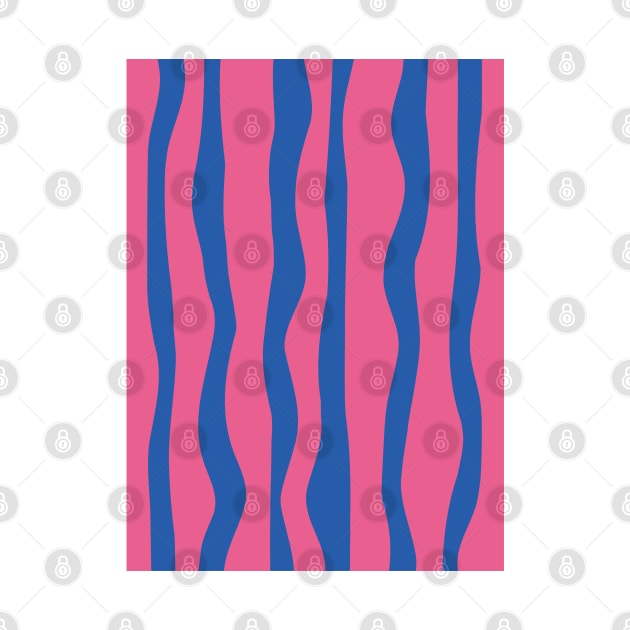 Vertical Lines - Pink Blue by Colorable
