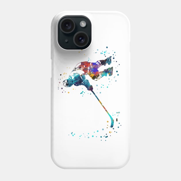 Hockey player Phone Case by RosaliArt