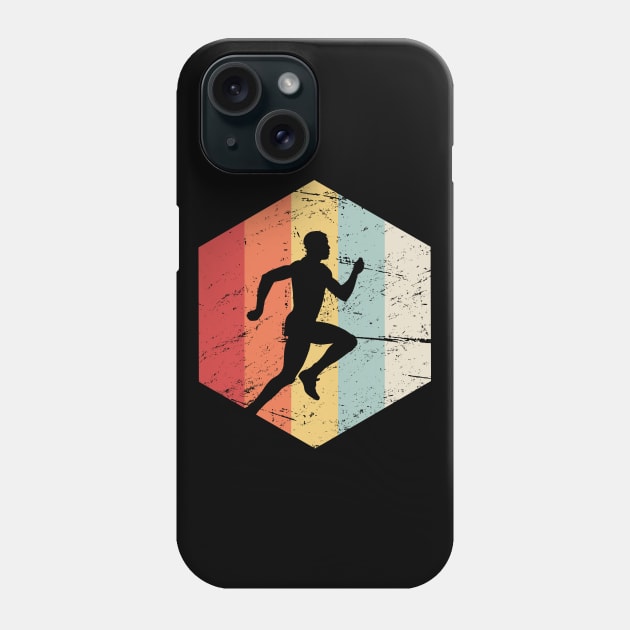 Retro 70s Cross Country Running Icon Phone Case by Wizardmode