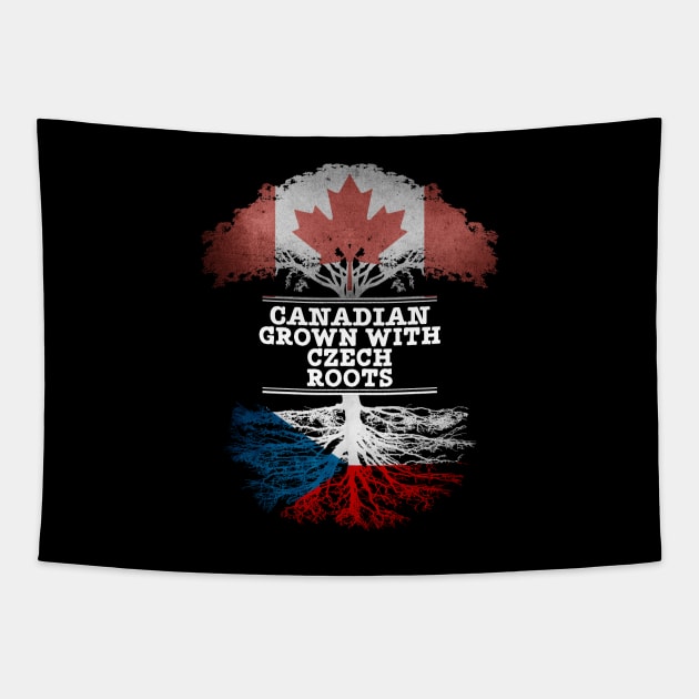 Canadian Grown With Czech Roots - Gift for Czech With Roots From Czech Republic Tapestry by Country Flags