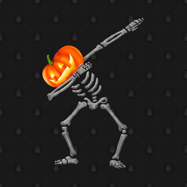 Halloween shirts Dabbing Skeleton Pumpkin by Jose Luiz Filho