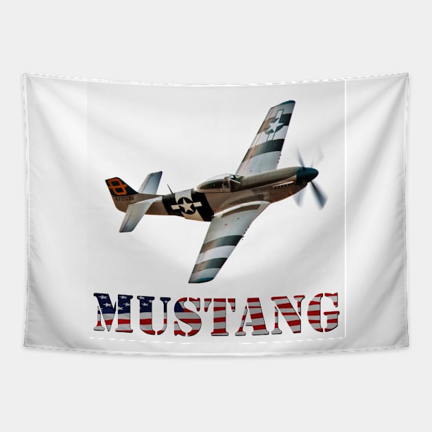 P51 Mustang Tapestry by SteveHClark