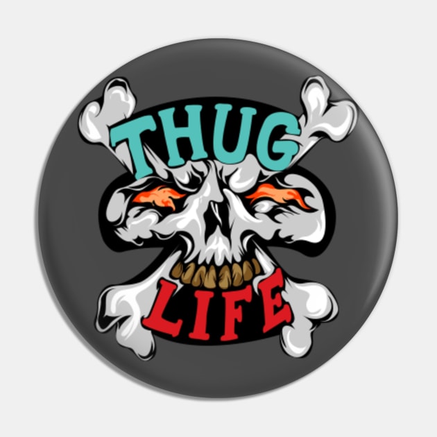 Thug Life Skull II Pin by salesgod