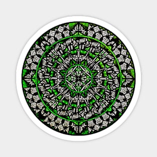 Neon Green Mandala Magnet