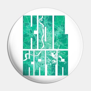 Kolkata, India City Map Typography - Watercolor Pin