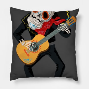 Sugar Skull Guitarist Pillow