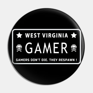 Gamer. West Virginia State. Pin