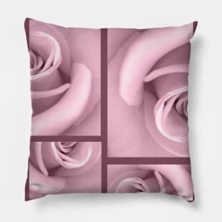 Pink Rose and Purple lines design Pillow