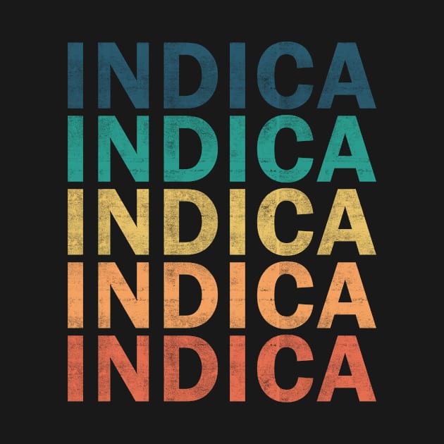 Indica Name T Shirt - Indica Vintage Retro Name Gift Item Tee by henrietacharthadfield