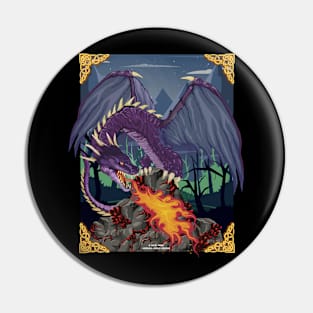 Purple Dragon Fantasy Novelty Gift Pin