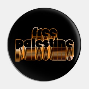 Free Palestine // Retro Style Design Pin