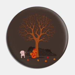 the fall and dog Pin