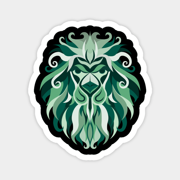 Leo Zodiac Sign - Green Magnet by TeeeeeeTime