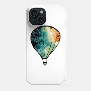 Watercolor Stars, Galaxy and Air Balloons Phone Case