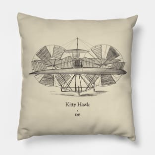 Kitty Hawk Aviation White Pillow