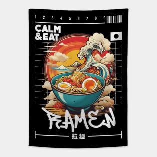 Calm and Eat Ramen Food Tapestry