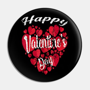 Happy Valentines Day 2022 Couples Matching Red Hearts Pin