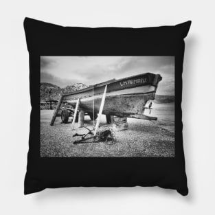 Boat in dry dock Pillow