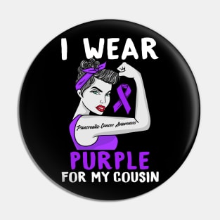 I Wear Purple - Pancreatic Cancer Awareness Pin