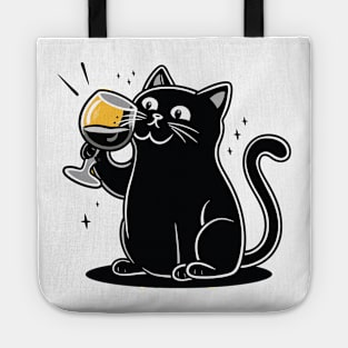 wine and cats Tote