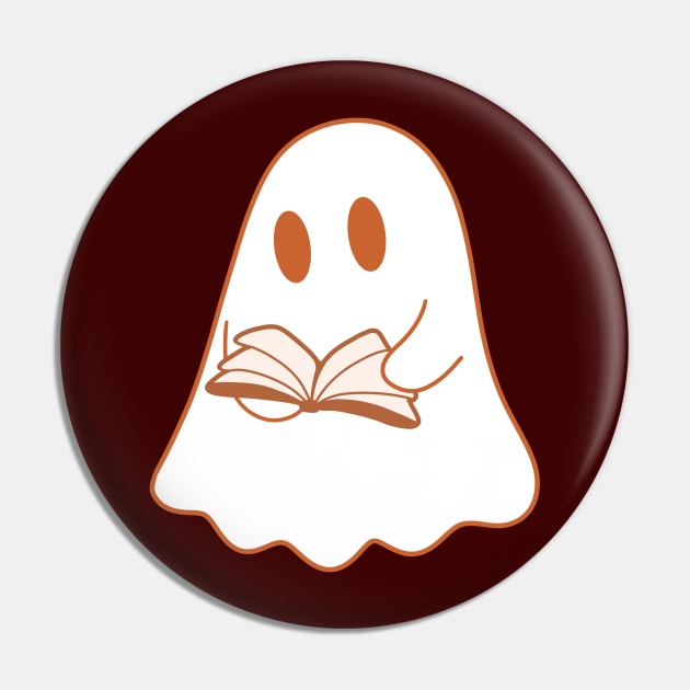 A cute, reading ghost with a book Pin by loulou-artifex