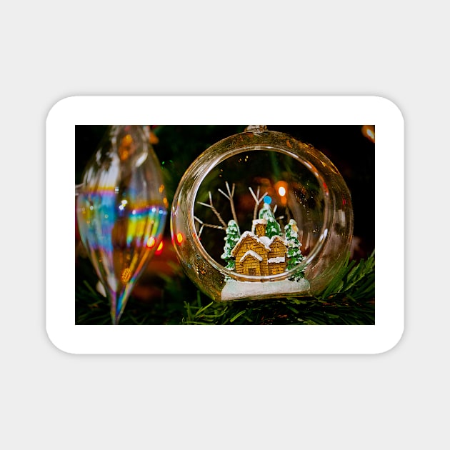 Christmas Xmas Tree Bauble Decoration Magnet by AndyEvansPhotos