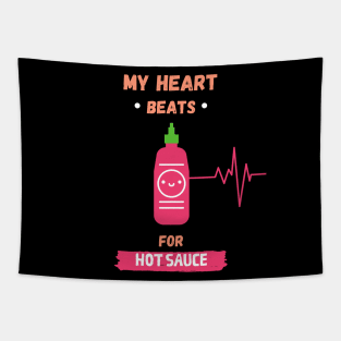 My Heart Beats For Hot Sauce Tapestry