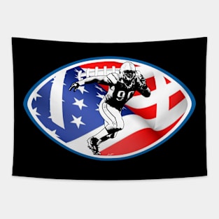 offense FootBall Play USA Flag Tapestry