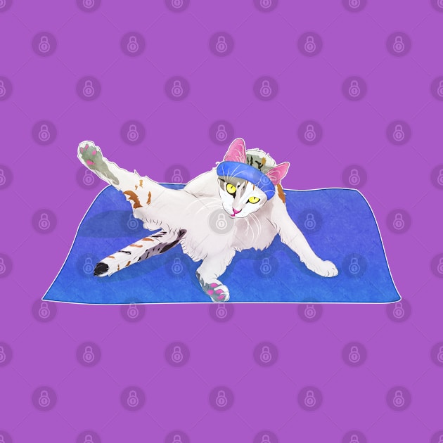 Yoga cat by vixfx