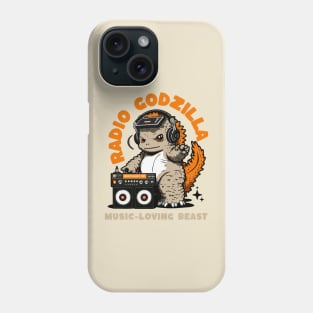 Radio Godzilla Music-Loving Beast Phone Case