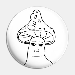 Shrigma Male / Shroomjak / Mushroom Wojak Pin