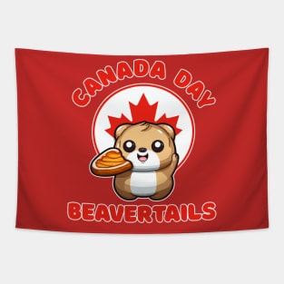 Canada Day Funny Kawaii Beavertails Tapestry