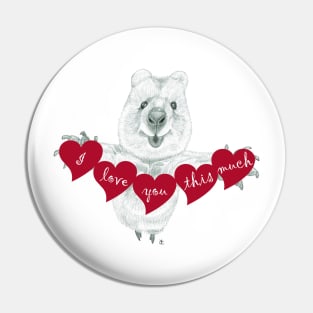 Jumping quokka in love! Pin