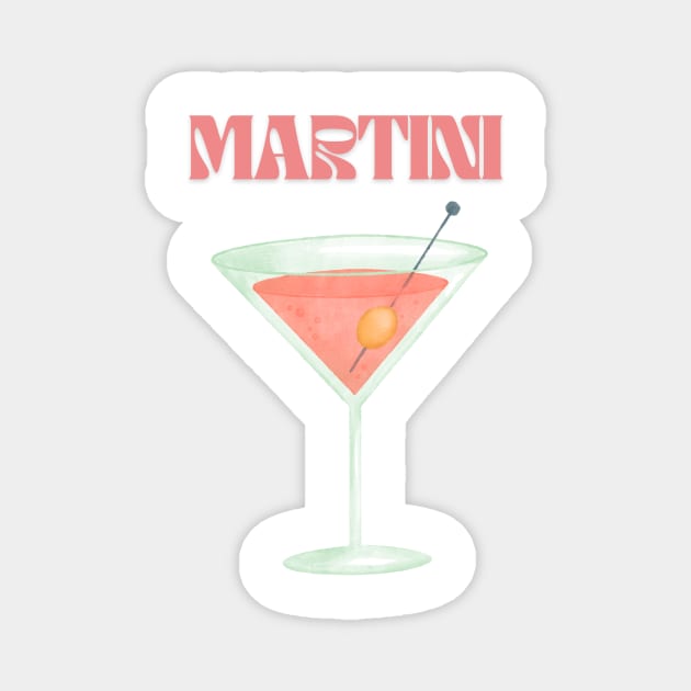 y2k martini cocktail danish pastel Magnet by madiwestdal