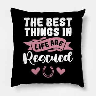 Horse Rescue Tshirt Horseback Rider Gift Pillow