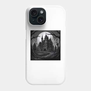 Vintage Scary Horror Castle Trees Phone Case