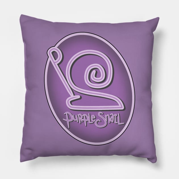purple snail Pillow by bobgoodallart
